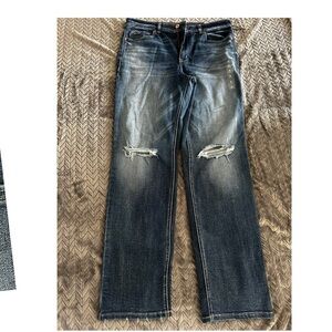 Maurices Edgely Dark Blue Straight Jeans size 18 long 34” inseam